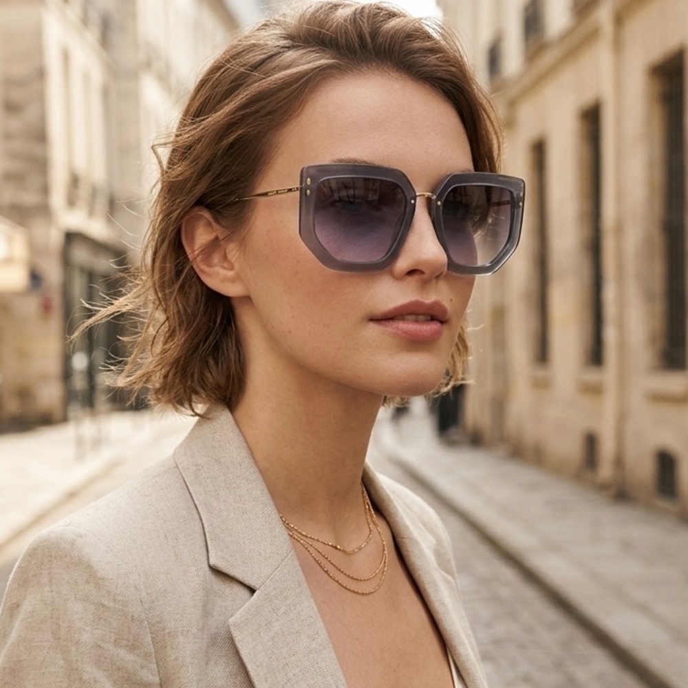 New! Isabel Marant IM0149/S FT3GB Grey and Gold Sunglasses, Authentic